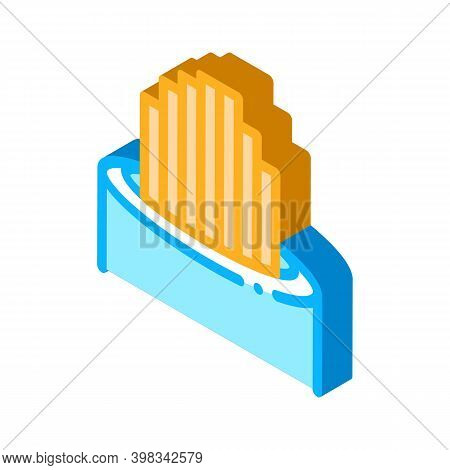 Cable With Conductors Color Icon Vector. Isometric Cable With Conductors Sign. Color Isolated Symbol