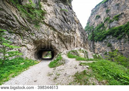 View Of Cherek Gorge In The Caucasus Mountains In Kabardino-balkaria, Russia