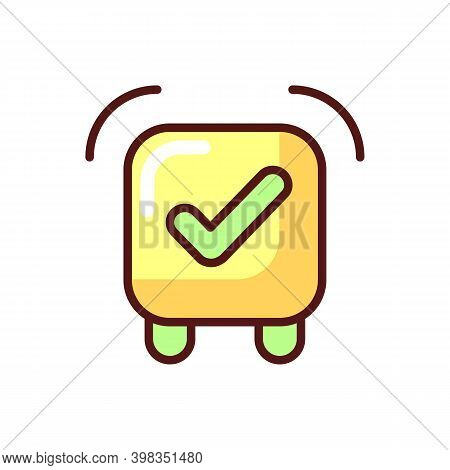 Alarm Clock App Rgb Color Icon. Alerting At Specified Time. Awakening From Night Sleep, Short Naps. 