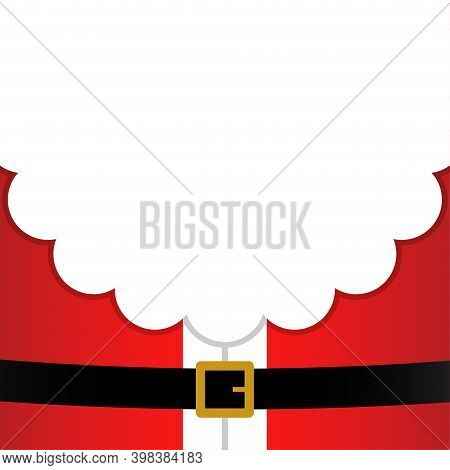 Christmas Banner With Free Copy Spce. Xmas Sale. Santa Claus Message Banner. Red Santa Claus Suit, L