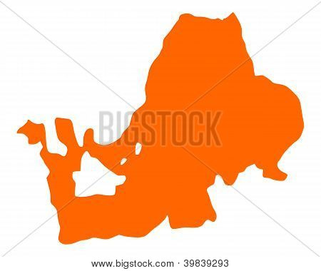 Mapa jezera Chiemsee