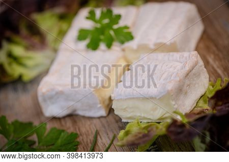Pont Leveque, French Cheese From Normandy Produced From Cows Milk . High Quality Photo