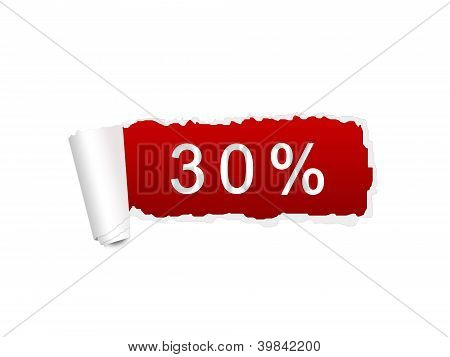 30 Prozent Rabatt auf geripptem Papier weiÃŸ
