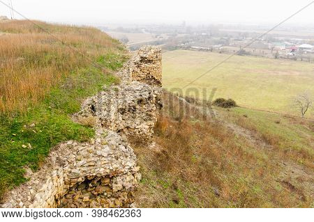 Close Up View Of Historical Ruins Site In Southern Georgia - Gagi Fortress. Tarvel And Cultural Heri