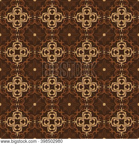 Simple Flower Motifs On Jepara Batik With Simple Combination Color Design.