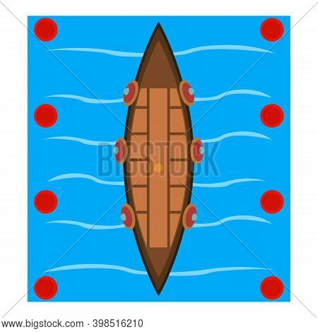 Viking Boat Icon. Isometric Illustration Of Viking Boat Vector Icon For Web