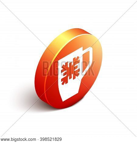 Isometric Coffee Cup With Snowflake Icon Isolated On White Background. Tea Cup. Hot Drink Coffee. Me