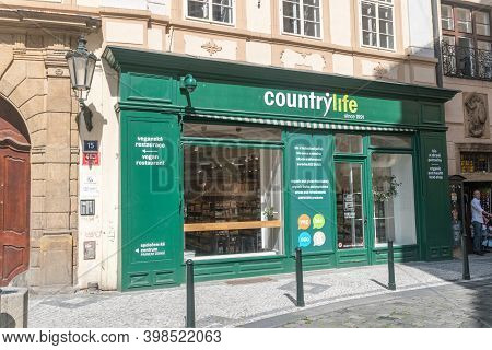 Prague, Czech Republic - July 10, 2020: Countrylife Shop With Healthy Food.