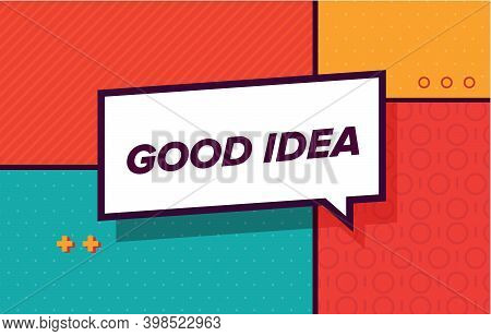 Good Idea In Design Banner. Vector Template For Web, Print, Presentation . Simple Banner With Minima