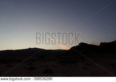 Hiking In Evening In Shehoret Mountains, South Israel