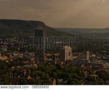 View On Jenas Cityscape And Church At Summer From Landgrafen