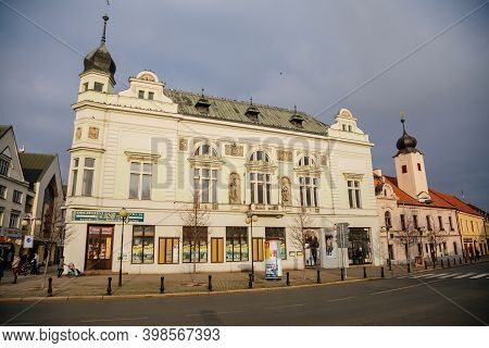 Civic Bank Or Obcanska Zalozna At Main Square Of King George Of Podebrady, Neo-renaissance Building 