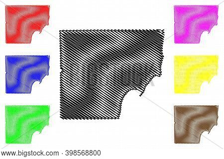 Iosco County, Michigan (u.s. County, United States Of America, Usa, U.s., Us) Map Vector Illustratio
