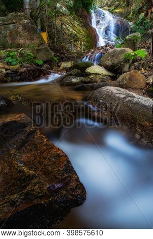 Mae Kampong Waterfall In Mae Kampong Village. About 50km Northeast Of Chiang Mai.