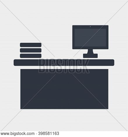 Minimalistic Office Icon. Vector Illustration. Flat Design.