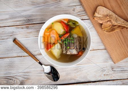 Oriental Shorpa Soup With Lamb And Vegetables