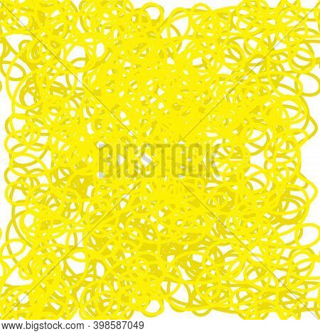 Boiled Floury Product Spaghetti Seamless Pattern Isolated On White Background.