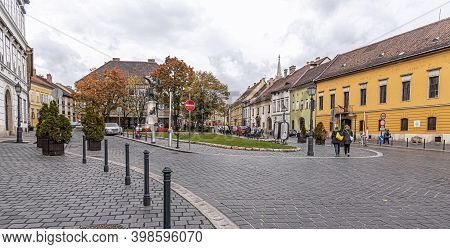 Budapest, Hungary - October 28, 2017: Old Town On Buda Hill In The City Of Budapest.