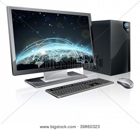 Weltkugel Desktop-computer