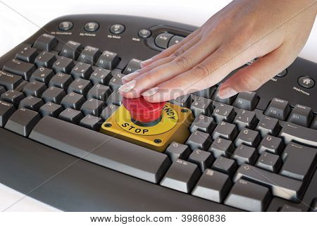 Noodknop op toetsenbord