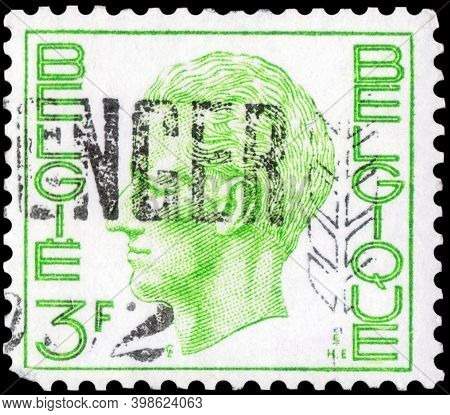 Saint Petersburg, Russia - September 18, 2020: Postage Stamp Issued In Belgium The Image Of The King