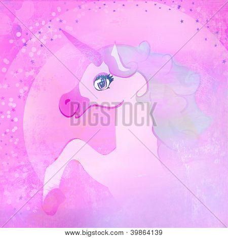 Illustrazione del bellissimo Unicorno Rosa.