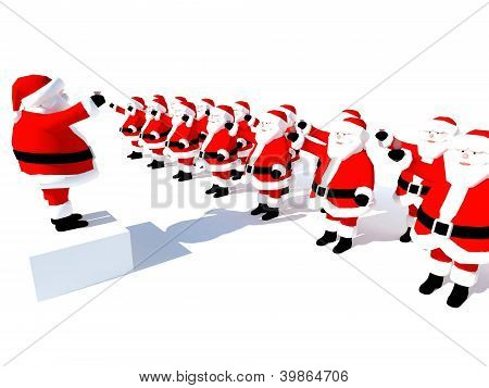 Zdravím! Santa Claus Niklaus nejlepší přání - izolované bílé pozadí abstraktní