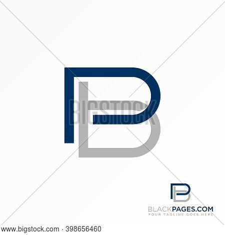 Bp Logo. Bp Font Design. Pb Font Image. Combining Concept Of Letters. Can Be Used As A Symbol Relate