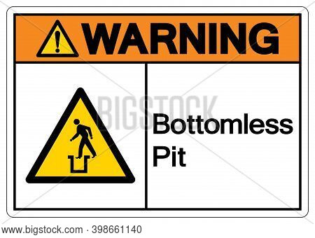 Warning Bottomless Pit Symbol Sign,vector Illustration, Isolate On White Background Label. Eps10