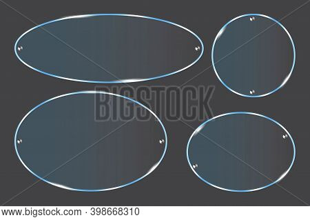 Plexiglass Plates, Great Design For Any Purposes. Plexiglass Plates For Promotion Design. Stock Imag