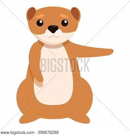 Cute Mink Icon. Cartoon Of Cute Mink Vector Icon For Web Design Isolated On White Background