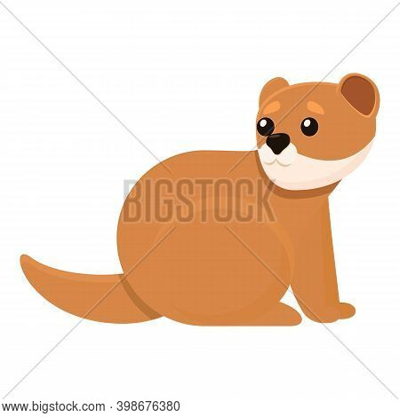 Scared Mink Icon. Cartoon Of Scared Mink Vector Icon For Web Design Isolated On White Background