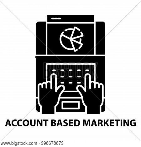 Account Based Marketing Icon, Black Vector Sign With Editable Strokes, Concept Illustration