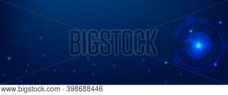 Abstract Technology Background. High Tech Technology Geometric And Connection System Background, Tec