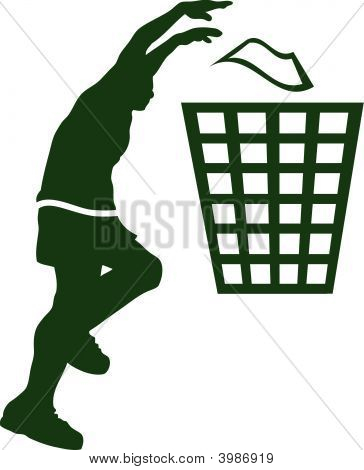 멋진 재활용 기호 바구니 야구 선수