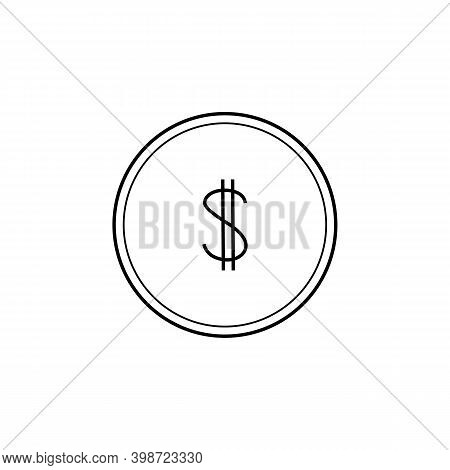 Dolar Icon, Money Symbol Isolated On White Background