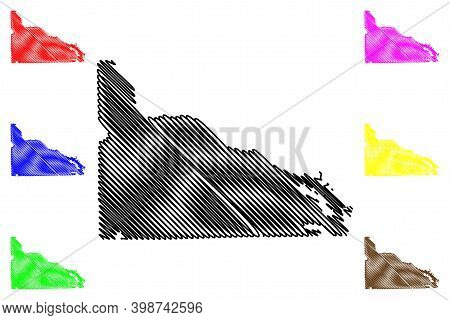 Presque Isle County, Michigan (u.s. County, United States Of America, Usa, U.s., Us) Map Vector Illu