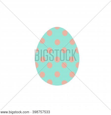 Isolated Easter Egg. Illustration. Flat Color. Vector.