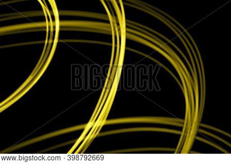 Illuminating Christmal Lights In The Dark. Announced Color Of The Year 2021. Isolated Background For