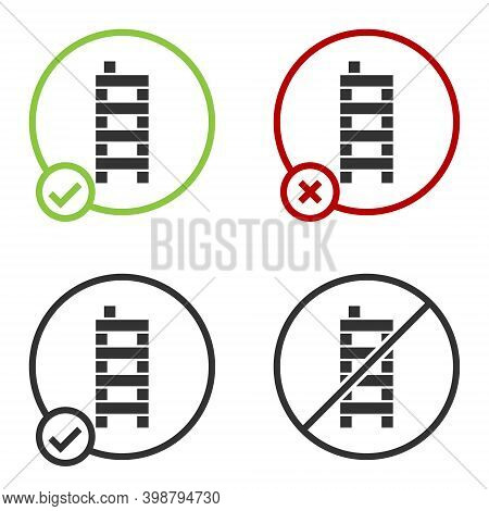 Black Mahjong Pieces Icon Isolated On White Background. Chinese Mahjong Red Dragon Game Emoji. Circl