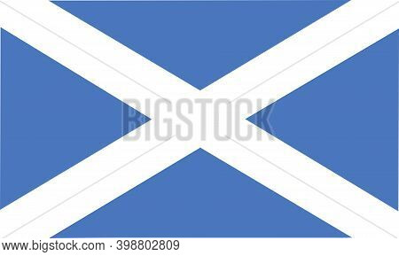 Flag Of Scotland. Saint Andrew Cross. , European Country Flag.