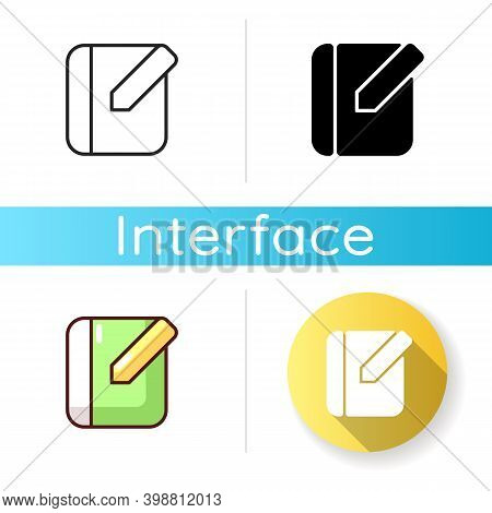 Notebook App Icon. Taking Text Notes. Capturing Thoughts. Adding Images, Checklists And Audio. Makin