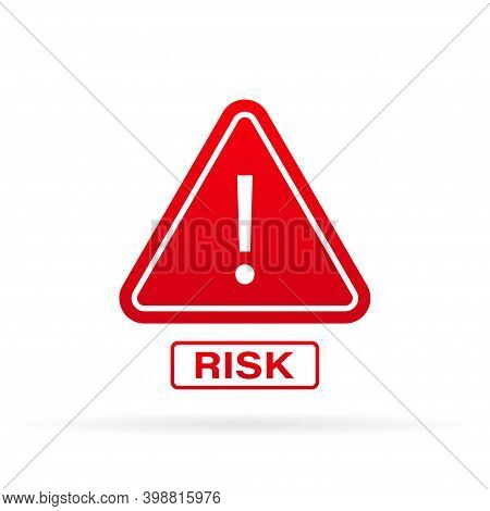 Medium Risk Speedometer. Risk Control Concept Presentation.