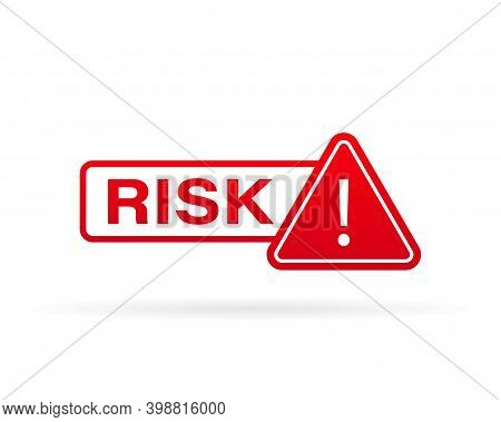 Medium Risk Speedometer. Risk Control Concept Presentation.