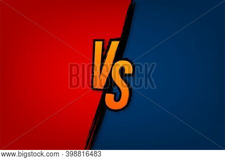 Versus Logo Vs Letters For Sports And Fight Competition. Battle Versus Match, Game Concept Competiti