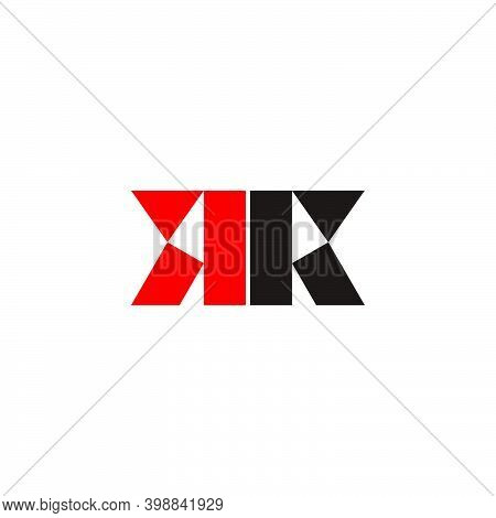 Abstract Letter Rr Simple Flat Geometric Logo Vector
