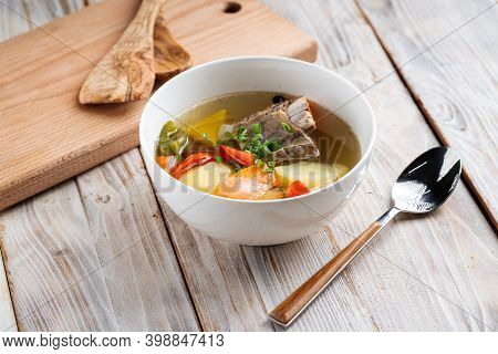 Oriental Shorpa Soup With Lamb And Vegetables
