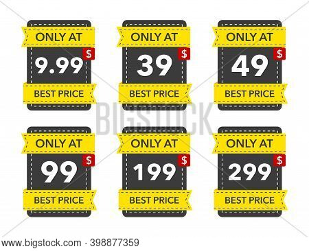 Flat Sale Only Discount Tag For Promo Design. Poster Design. Vector Illustration.