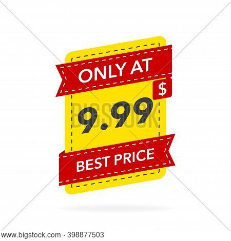 Flat Sale Only Discount Tag For Promo Design. Poster Design. Vector Illustration.