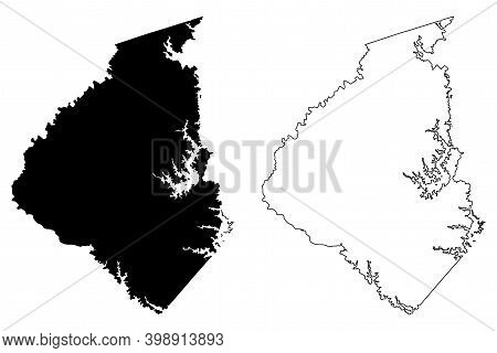 Oconee County, State Of South Carolina (u.s. County, United States Of America, Usa, U.s., Us) Map Ve